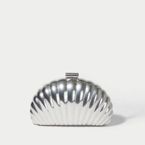 Silver Shell Clutch SIMKHAI Monet clutch
